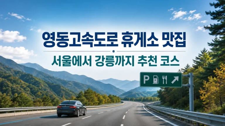 영동고속도로 서울 강릉 방향 휴게소 맛집과 추천 코스 안내