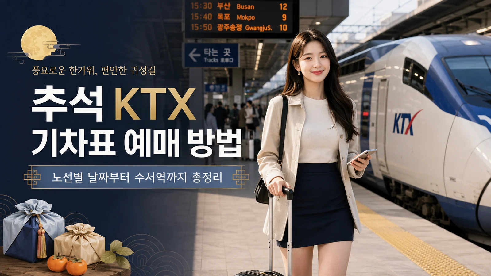 추석 KTX 기차표 예매 방법과 노선별 예매 일정 안내