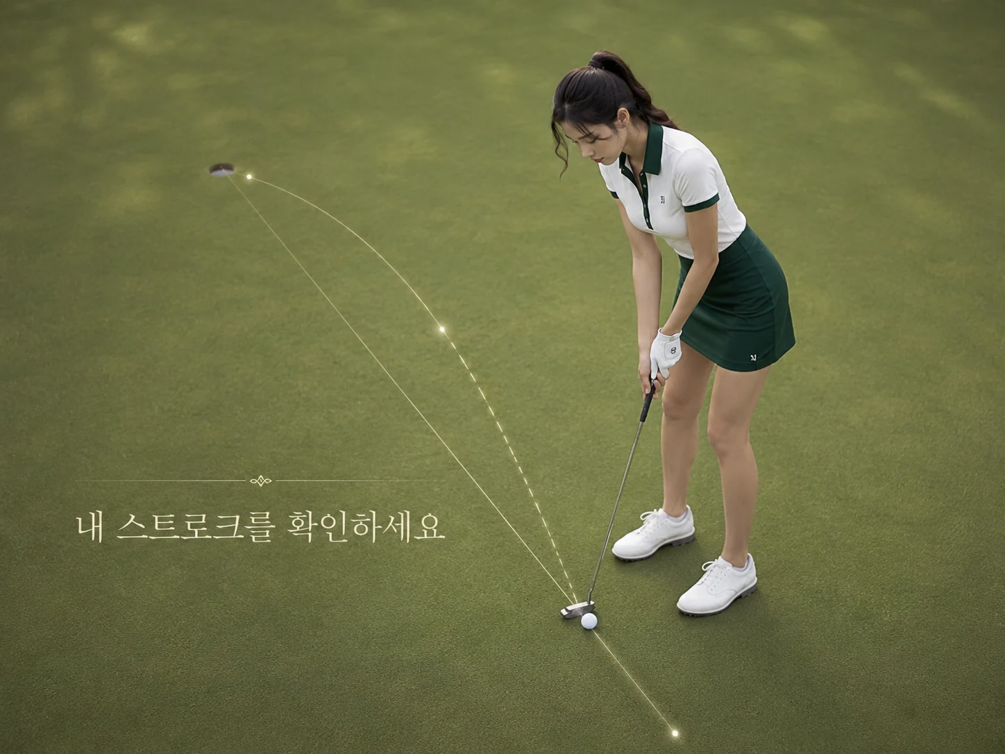 퍼팅 스트로크의 직선과 아크 움직임을 비교하는 방법