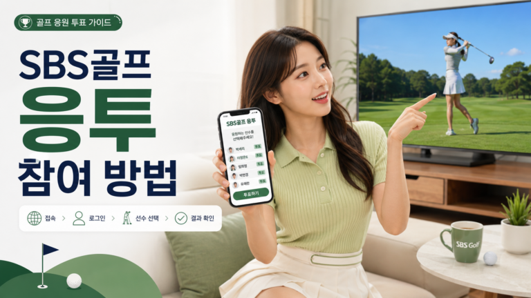 SBS골프 응투 우승 예상 선수 투표 참여 방법과 접속 로그인 선수 선택 결과 확인 안내