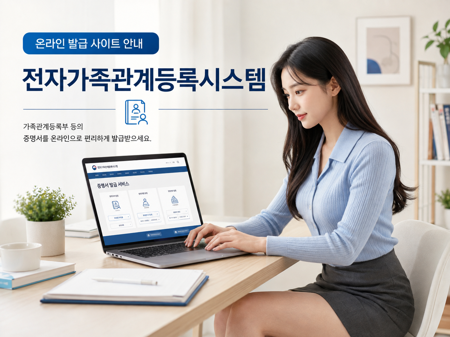 전자가족관계등록시스템에서 가족관계증명서를 온라인으로 발급하는 방법