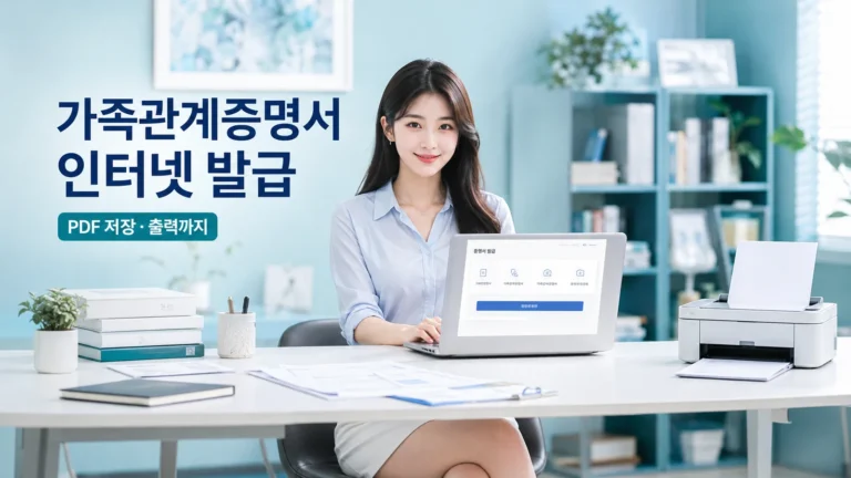 가족관계증명서 인터넷 발급 방법과 PDF 저장·출력 안내