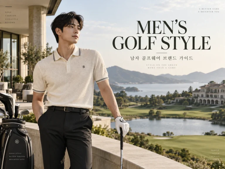 남자 골프웨어 브랜드 추천과 30대 40대 골프 스타일을 소개하는 프리미엄 남성 골프웨어 화보