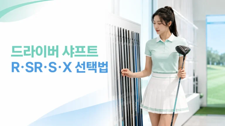 드라이버 샤프트 R SR S X 선택법과 나에게 맞는 샤프트 고르는 방법