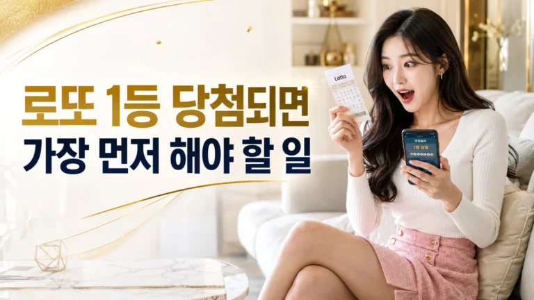 로또 1등 당첨되면 가장 먼저 해야 할 일과 당첨금 수령 방법