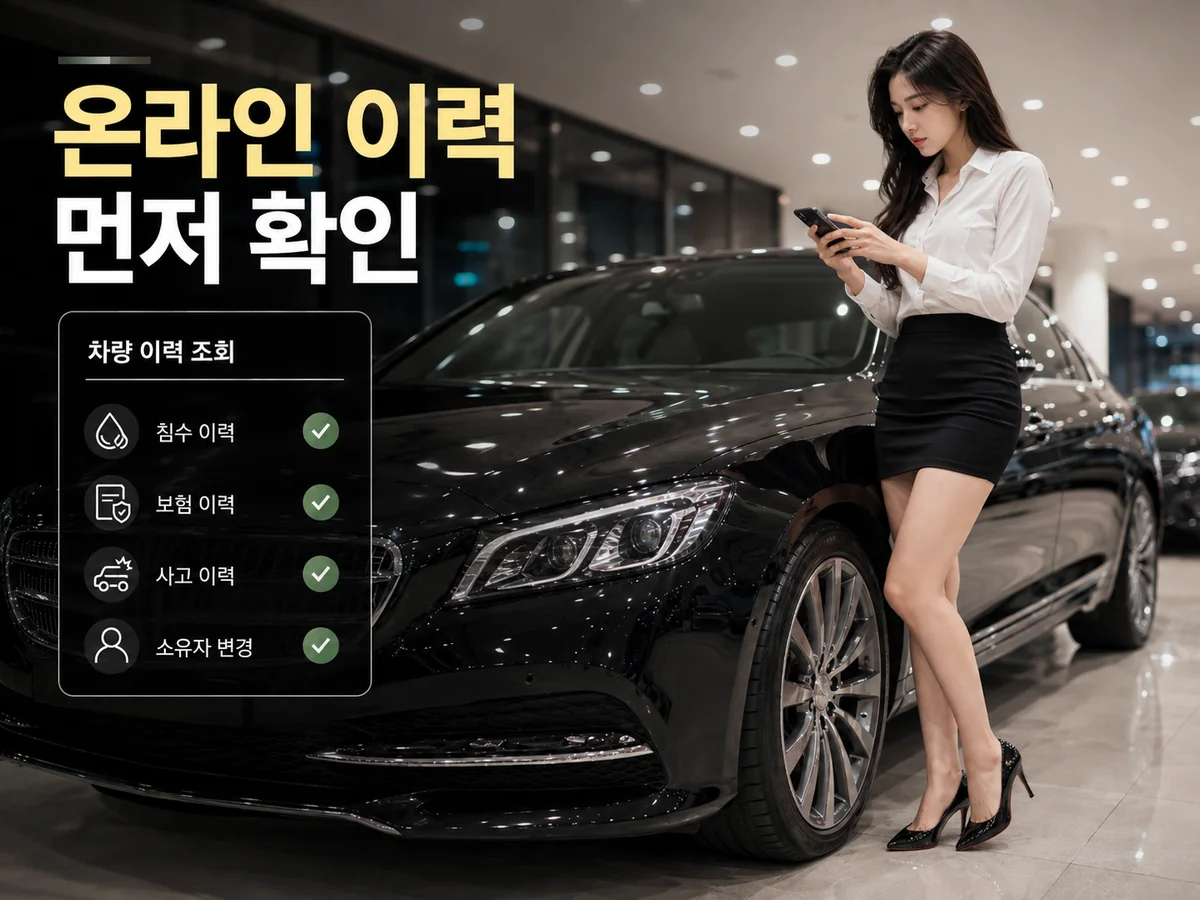 침수차 구별법 온라인 차량 이력 조회 확인