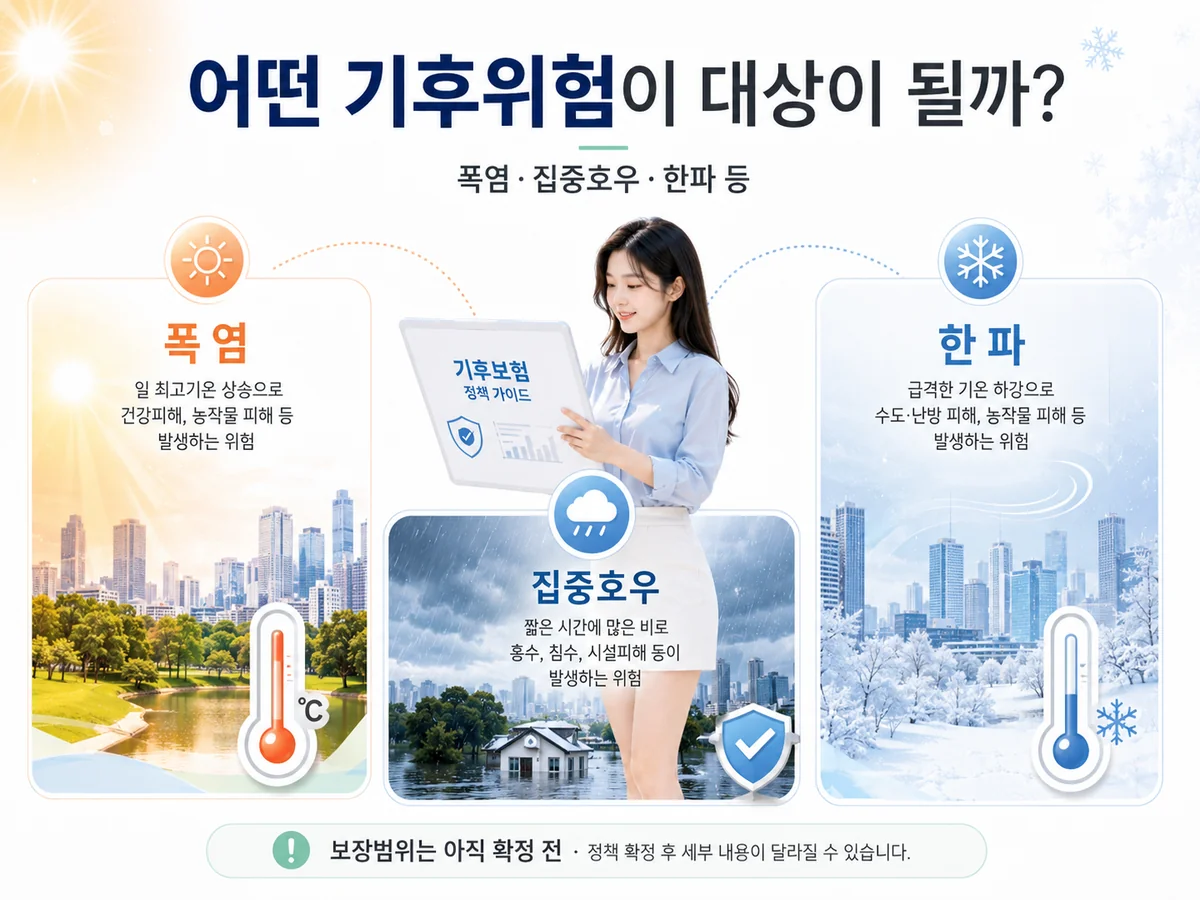 기후보험 폭염 집중호우 한파 등 보장 검토 기후위험