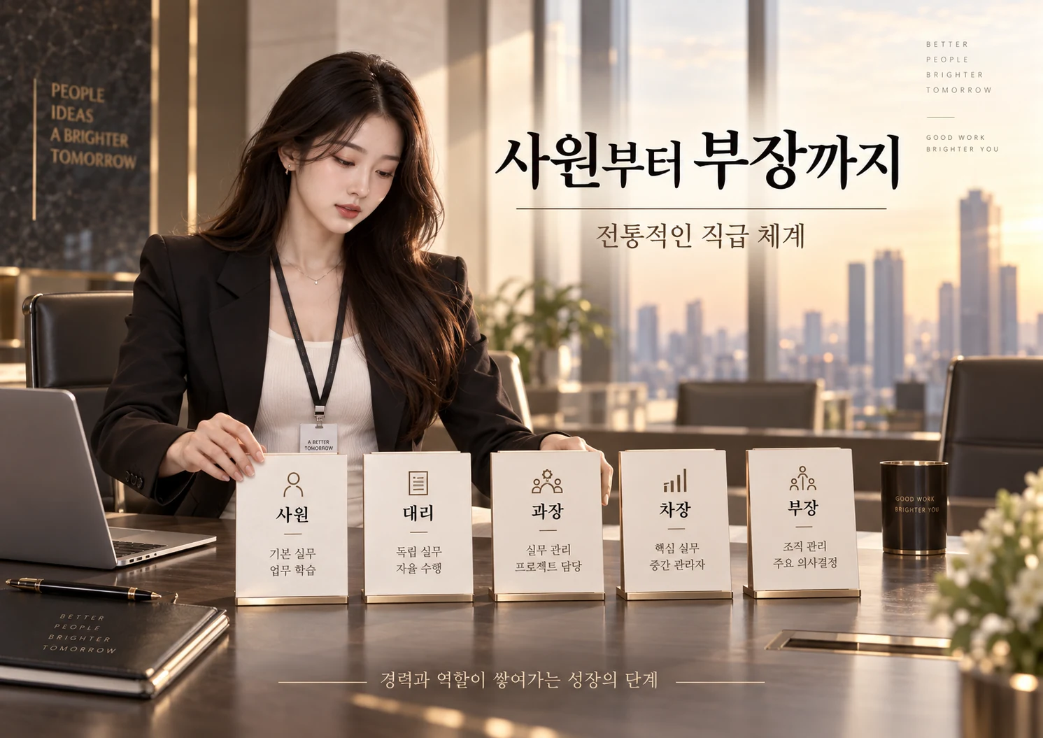 사원 대리 과장 차장 부장으로 이어지는 전통적인 회사 직급 체계