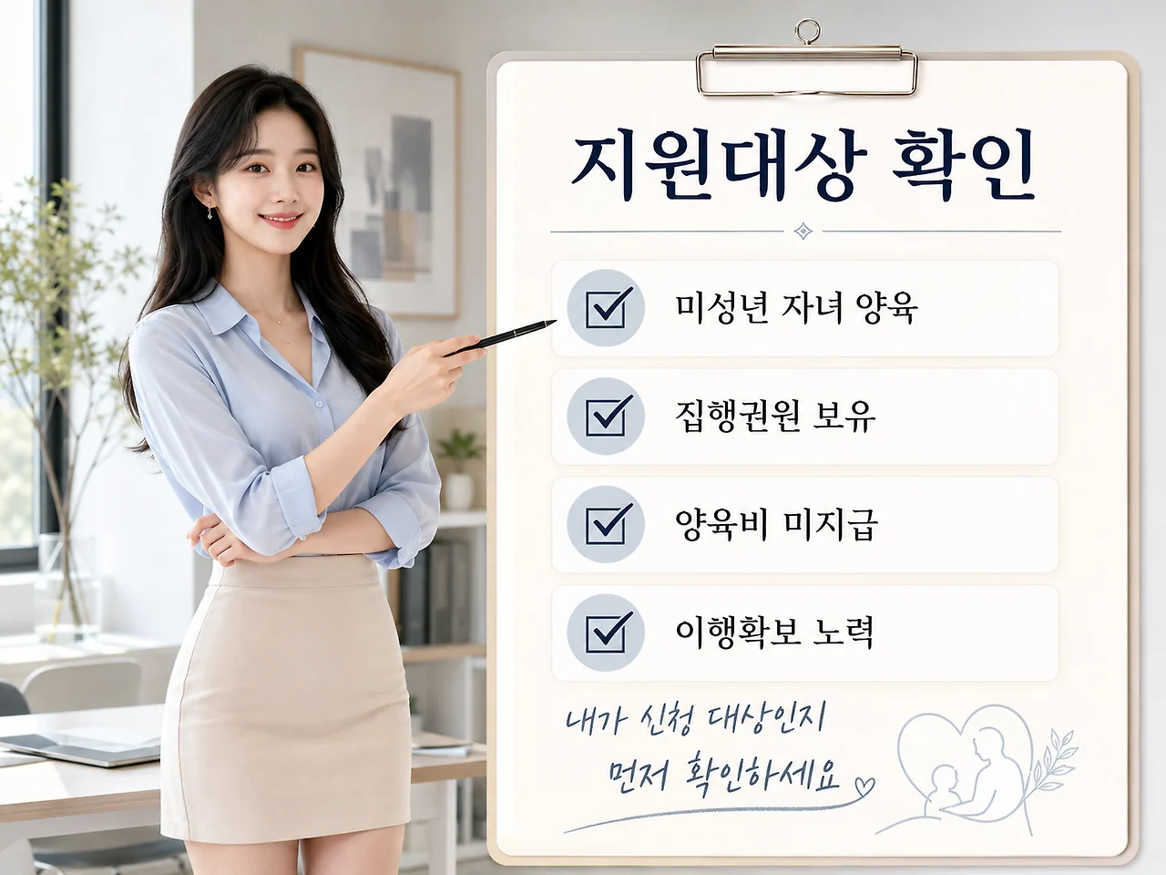 양육비 선지급제 지원대상 미성년 자녀 집행권원 양육비 미지급 이행확보 노력