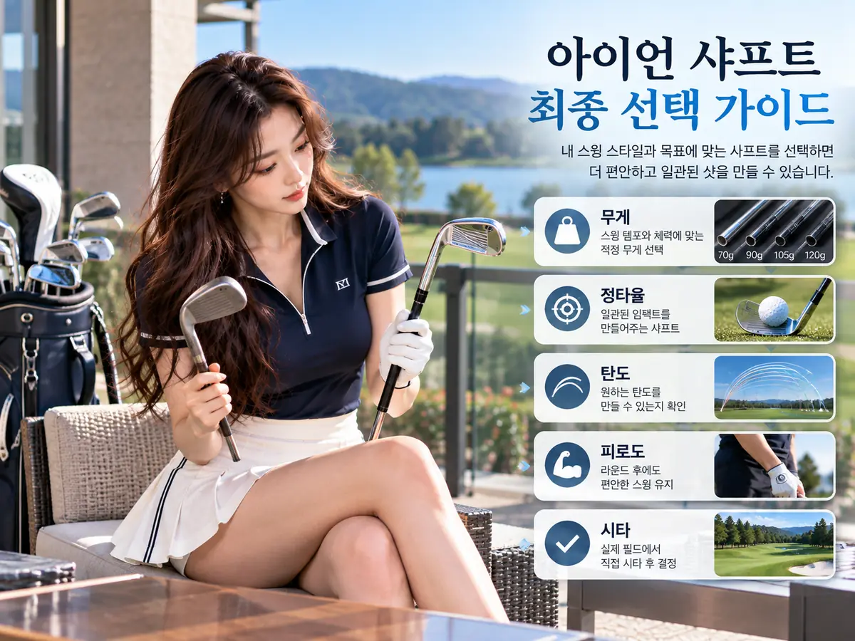 아이언 샤프트 무게 정타율 탄도 피로도 시타 최종 선택 가이드